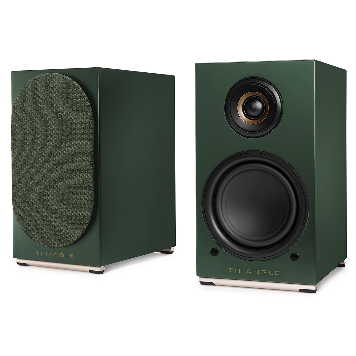 TRIANGLE HIFI AIO TWIN enceinte connectée wifi bluetooth vert anglais pictures packshot paire